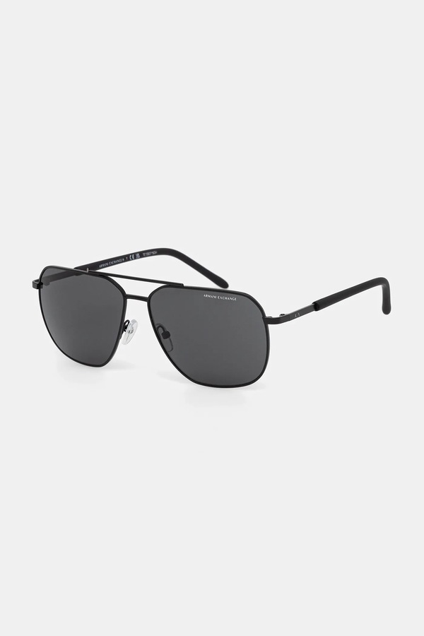 Сонцезахисні окуляри Armani Exchange колір чорний