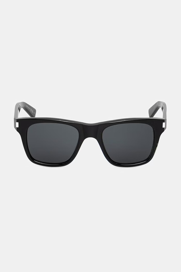 Солнцезащитные очки вайфарер мужские Saint Laurent цвет черный фото 2