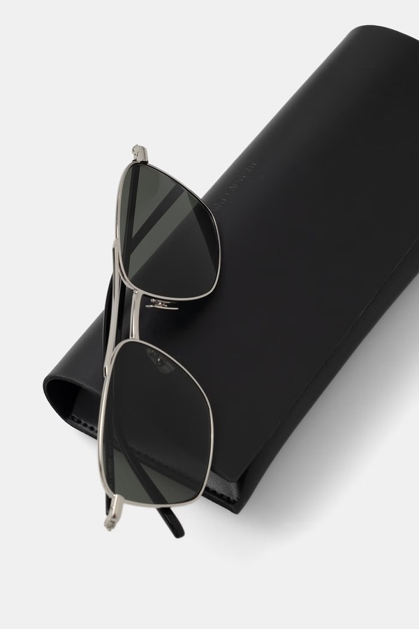 Сонцезахисні окуляри чоловічі Saint Laurent колір срібний фото 3