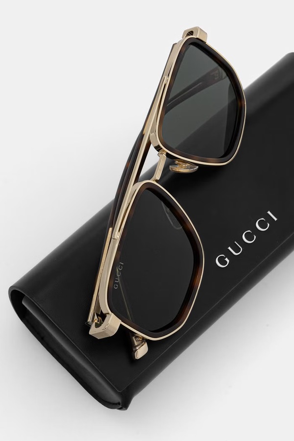 Сонцезахисні окуляри чоловічі Gucci колір золотий фото 3