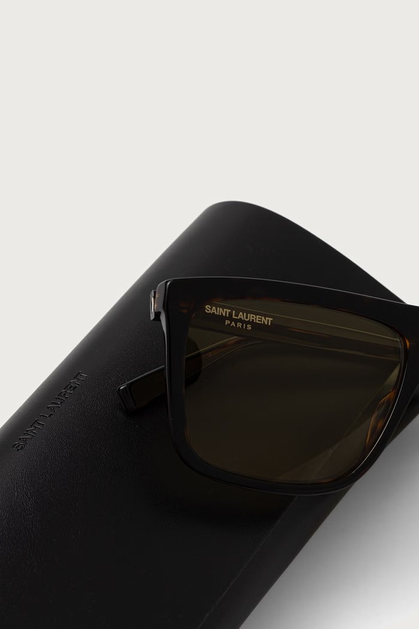Солнцезащитные очки мужские Saint Laurent цвет коричневый фото 2