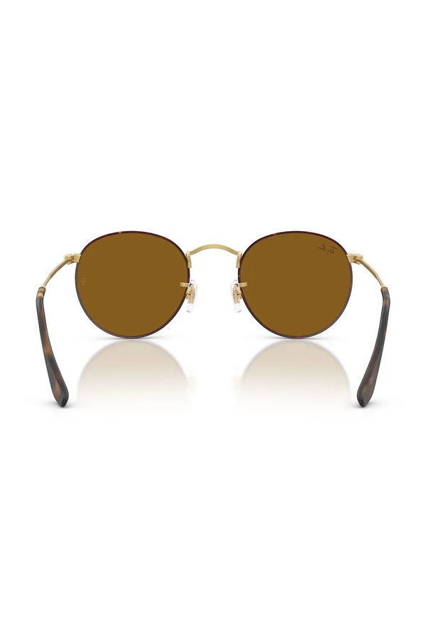 Сонцезахисні окуляри Ray-Ban ROUND METAL колір коричневий фото 3