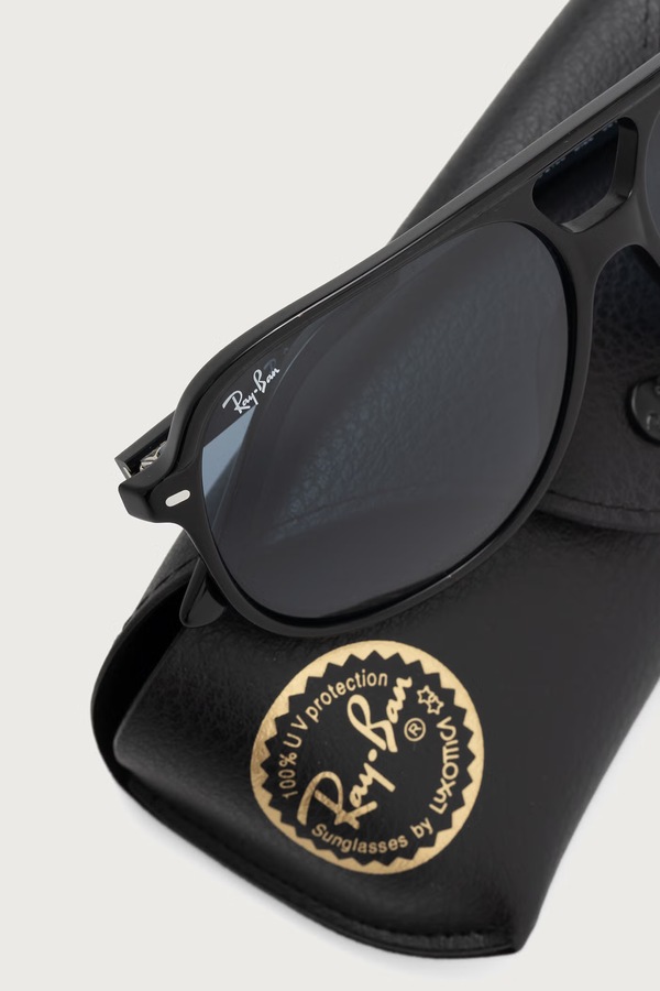 Сонцезахисні окуляри авіатори Ray-Ban BILL колір чорний фото 3