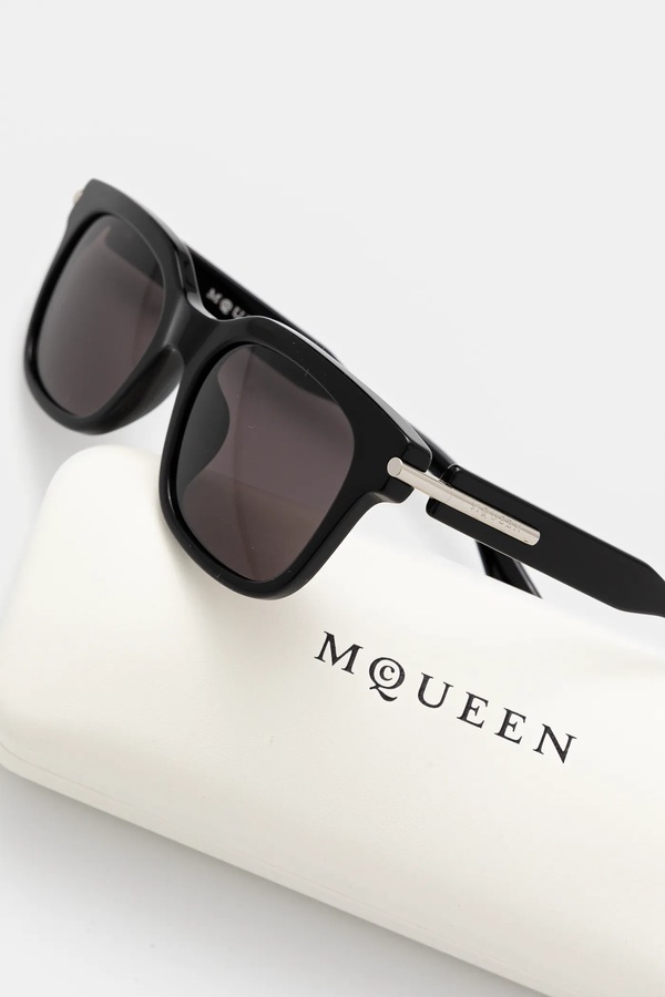 Очки Alexander McQueen цвет черный фото 2