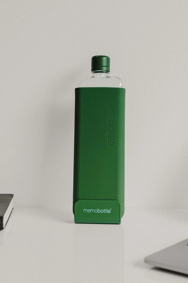 Пляшка для води memobottle Original Slim 450 ml колір зелений фото 2
