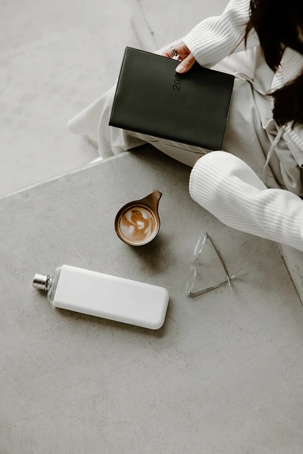 Пляшка для води memobottle Original Slim 450 ml колір сірий