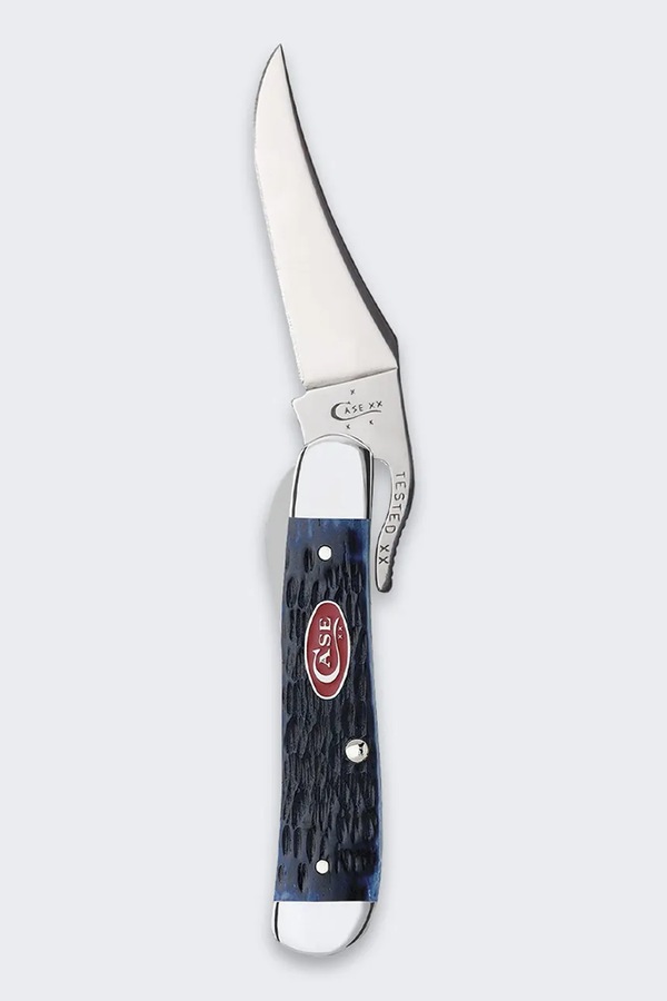 Складний ніж Case Sawcut Jigged Russlock 10,7 cm колір синій