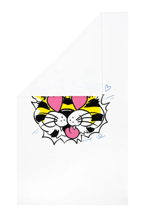 Хлопковый пляжный полотенце Kenzo KTIGERSM 100 x 170 cm цвет белый