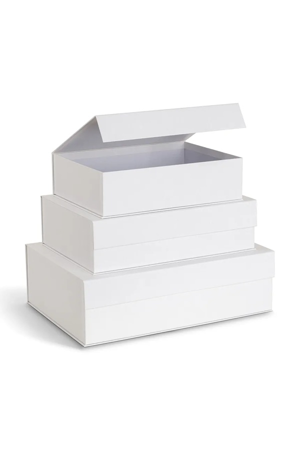 Набір ящиків для зберігання Bigso Box of Sweden 3-pack колір білий фото 2