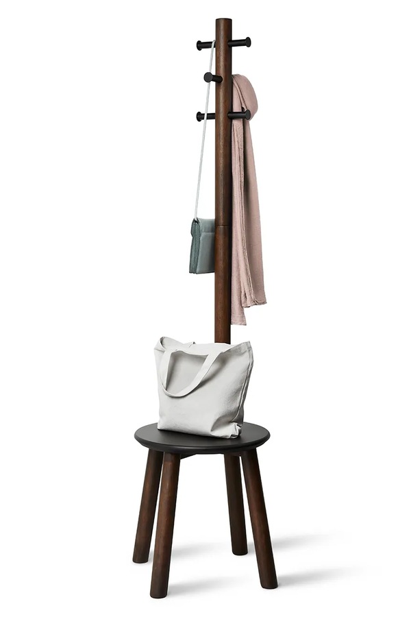 Вішалка для верхнього одягу Umbra Pillar Stool and Coat Rack колір коричневий фото 3