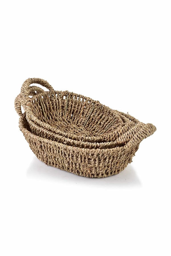 Набір кошиків для зберігання Affek Design Amparo 30 x 23 x 9 / 27 x 20 x 8 / 24 x 17 x 7 cm 3-pack колір коричневий фото 3