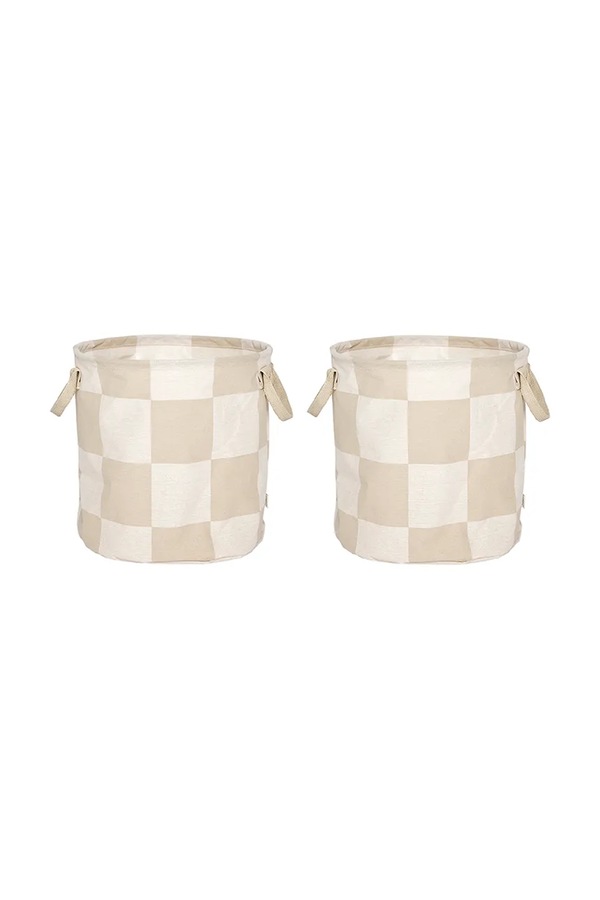 Набір кошиків для зберігання OYOY Chess 32 x 32 x 32 cm 2-pack колір бежевий