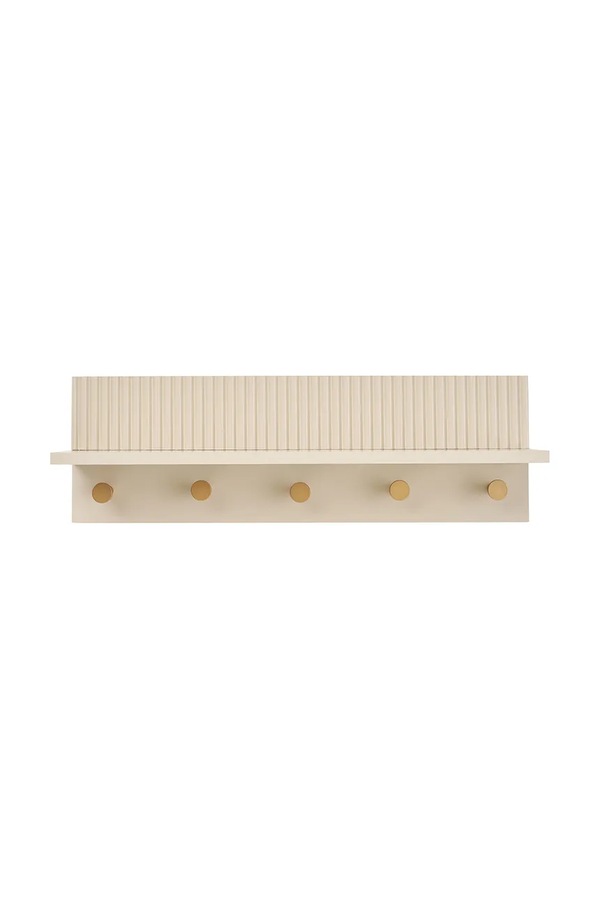 Настінна вішалка з поличкою House Nordic Rocca 50 x 12 x 16 cm колір бежевий фото 3