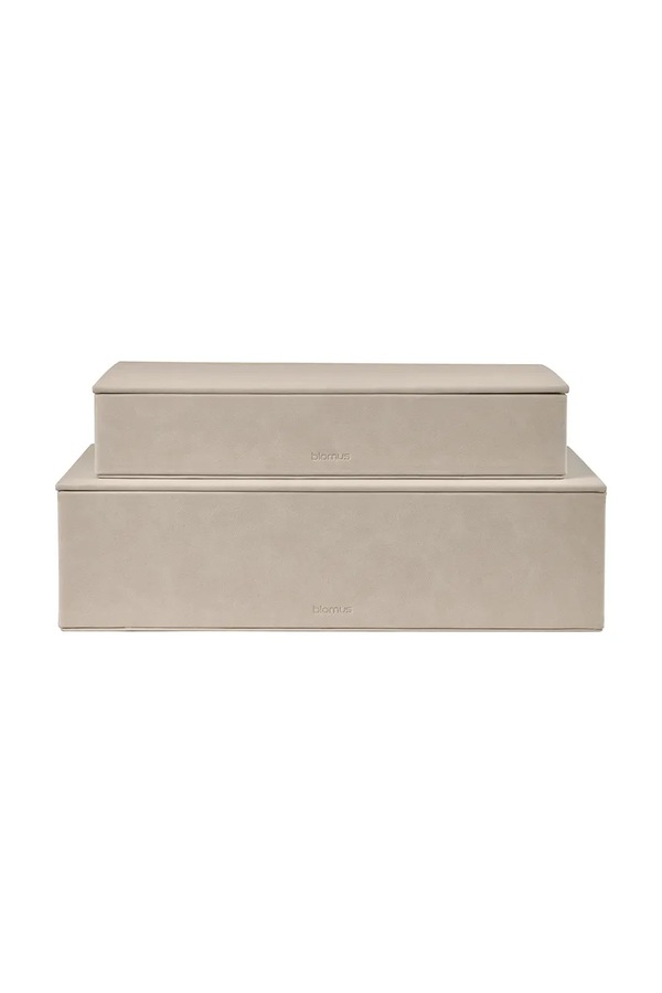 Набір ящиків для зберігання Blomus Sahla 5 × 25 × 7 / 40 × 30 × 11 cm 2-pack колір бежевий