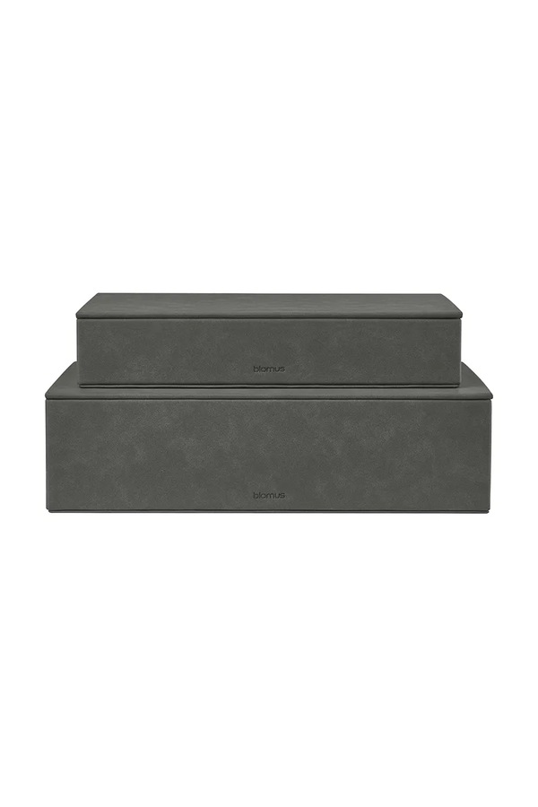 Набір ящиків для зберігання Blomus Sahla 35 × 25 × 7 / 40 × 30 × 11 cm 2-pack колір чорний