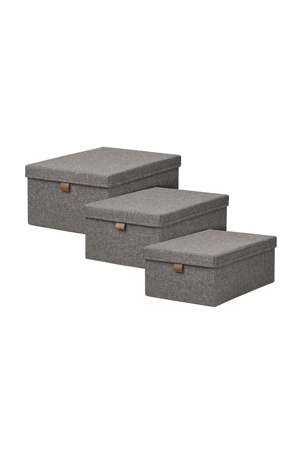 Набір ящиків для зберігання House Nordic Noto 3-pack колір сірий