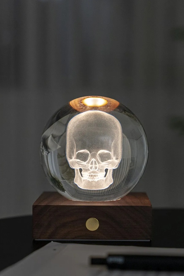 Светодиодная беспроводная настольная лампа Gingko Design Amber Crystal Light 9,5 x 8 cm цвет коричневый