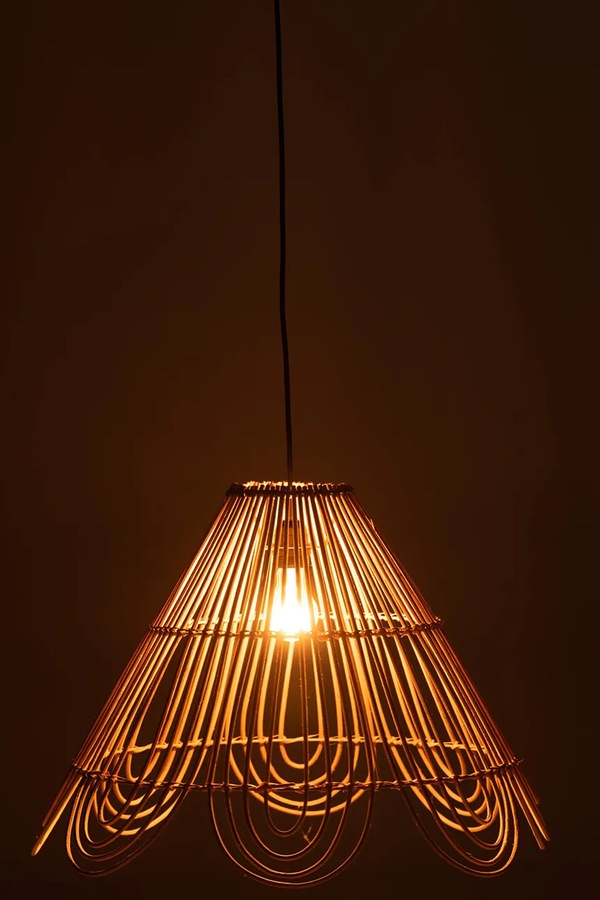 Плафон підвісний з ротанга J-Line 38,5 x 58 cm колір бежевий фото 4