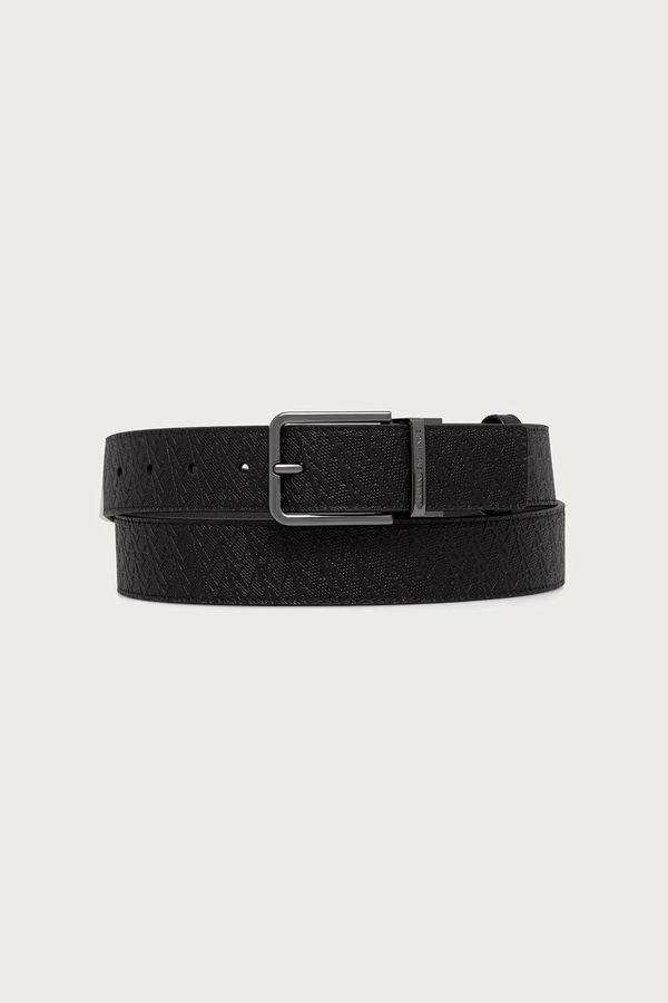 Двусторонний ремень мужской из искусственной кожи Armani Exchange цвет черный