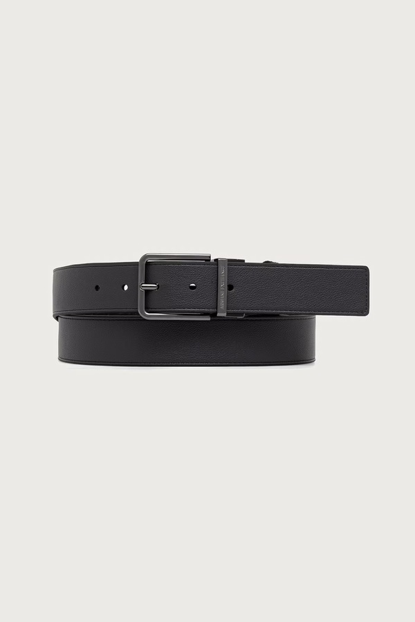 Двусторонний ремень мужской из искусственной кожи Armani Exchange цвет черный