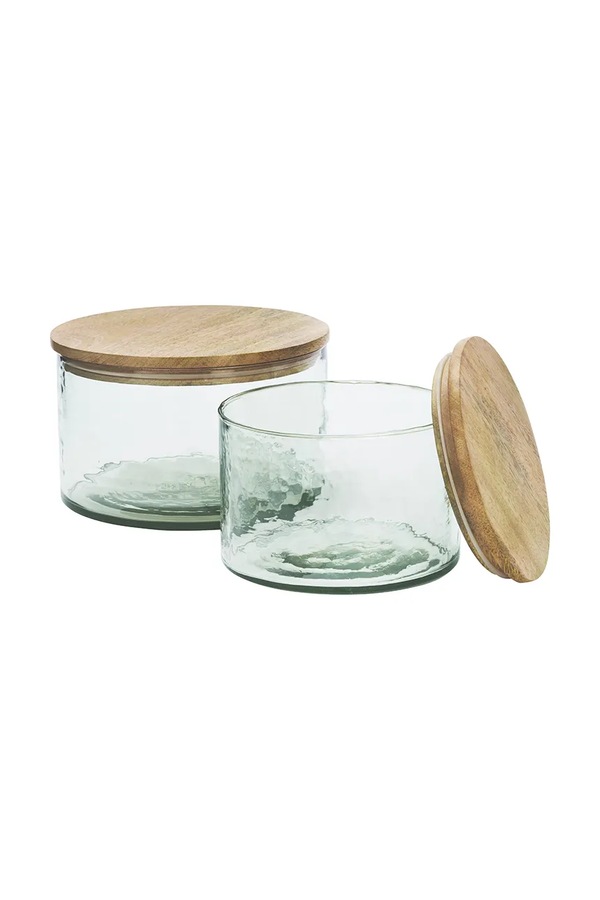 Контейнер для сипких продуктів зі скла Madam Stoltz 20 x 13 cm колір прозорий