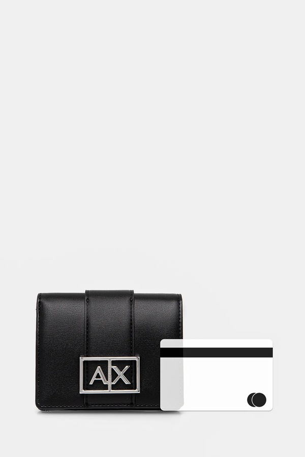 Гаманець Armani Exchange колір чорний фото 4