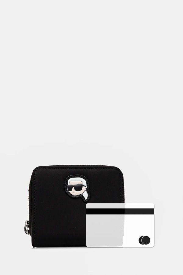 Гаманець жіночий зі штучної шкіри Karl Lagerfeld IKON колір чорний фото 4