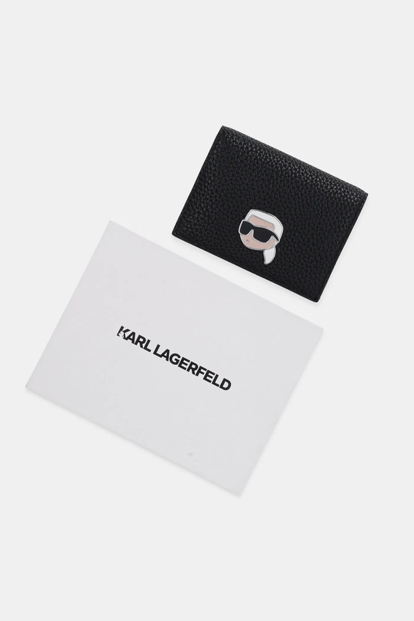 Гаманець Karl Lagerfeld IKON колір чорний фото 4