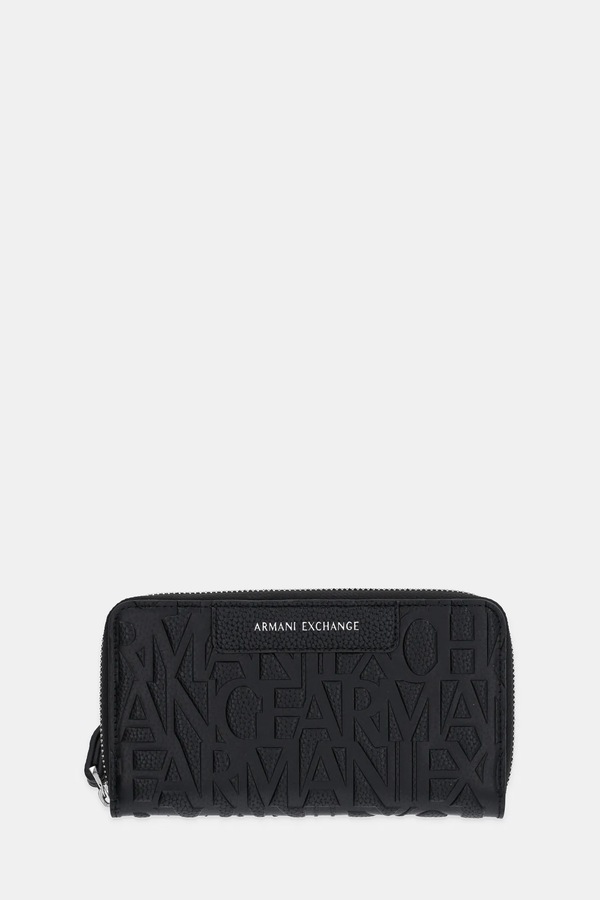 Гаманець жіночий зі штучної шкіри Armani Exchange колір чорний