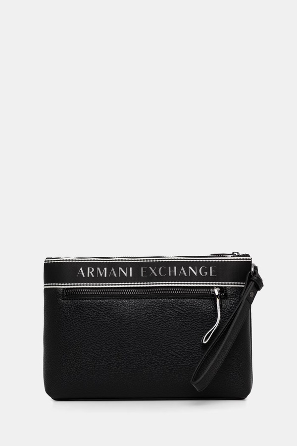 Сумка чоловіча зі штучної шкіри Armani Exchange колір чорний