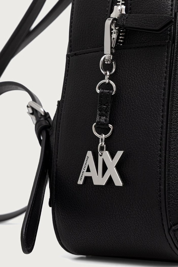 Рюкзак жіночий зі штучної шкіри Armani Exchange колір чорний фото 4