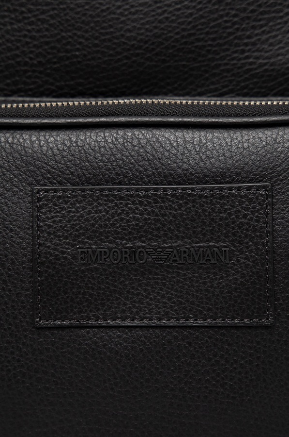 Кожаный рюкзак Emporio Armani цвет черный