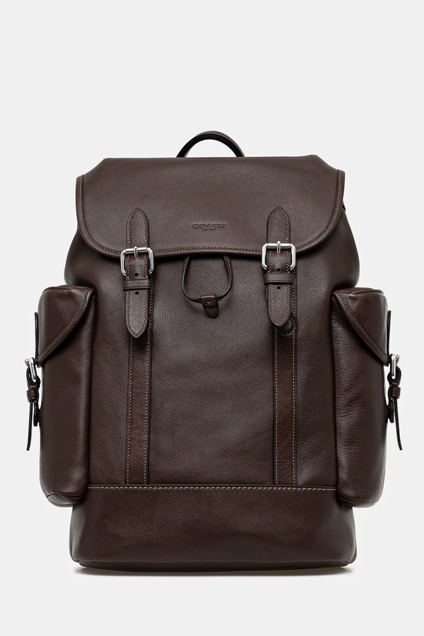 Шкіряний рюкзак Coach колір коричневий