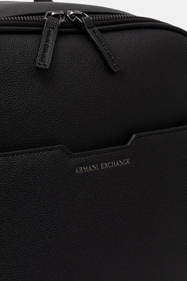 Рюкзак чоловічий зі штучної шкіри Armani Exchange колір чорний фото 4