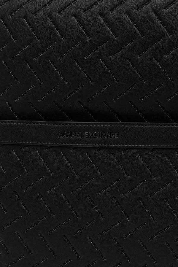 Рюкзак чоловічий зі штучної шкіри Armani Exchange колір чорний фото 4