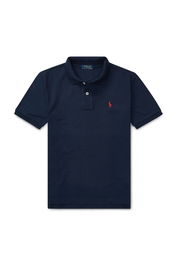 Поло дитяче бавовняне Polo Ralph Lauren колір темно-синій
