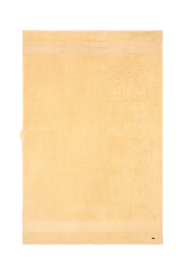 Великий бавовняний рушник Lacoste L LECROCO Sesame 100 x 150 cm колір жовтий