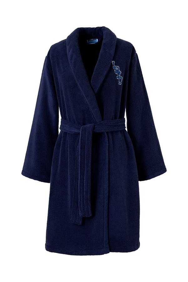 Хлопковый халат Kenzo KVTIGER Marine L цвет синий