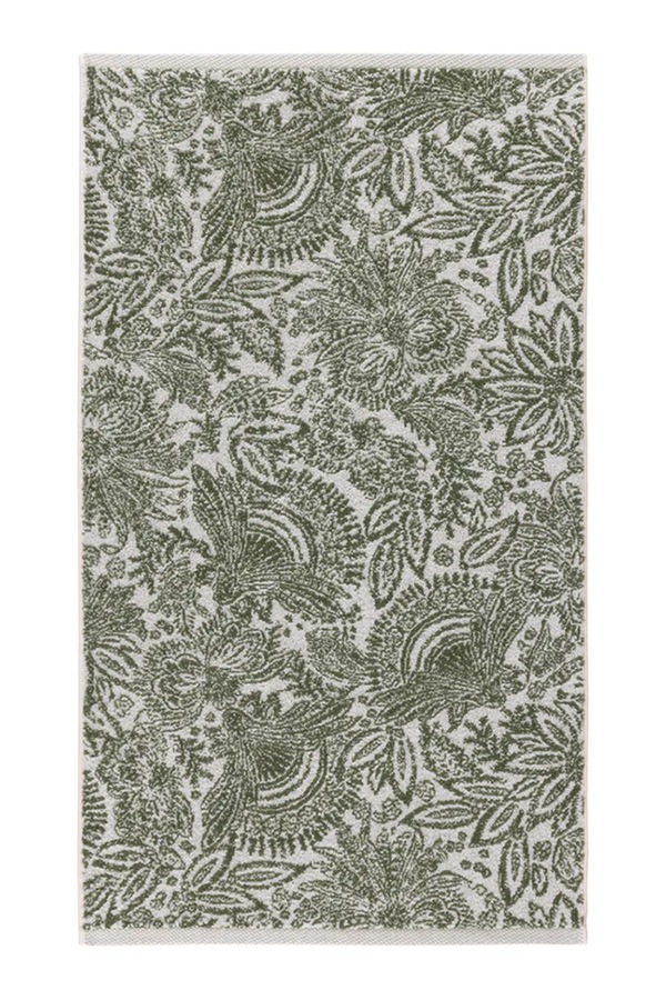 Малый полотенце с хлопком Yves Delorme PATIO 55 x 100 cm цвет зеленый