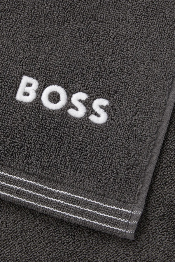 Большой хлопковый полотенце BOSS EDGE Graphite 100 x 150 cm цвет серый фото 2