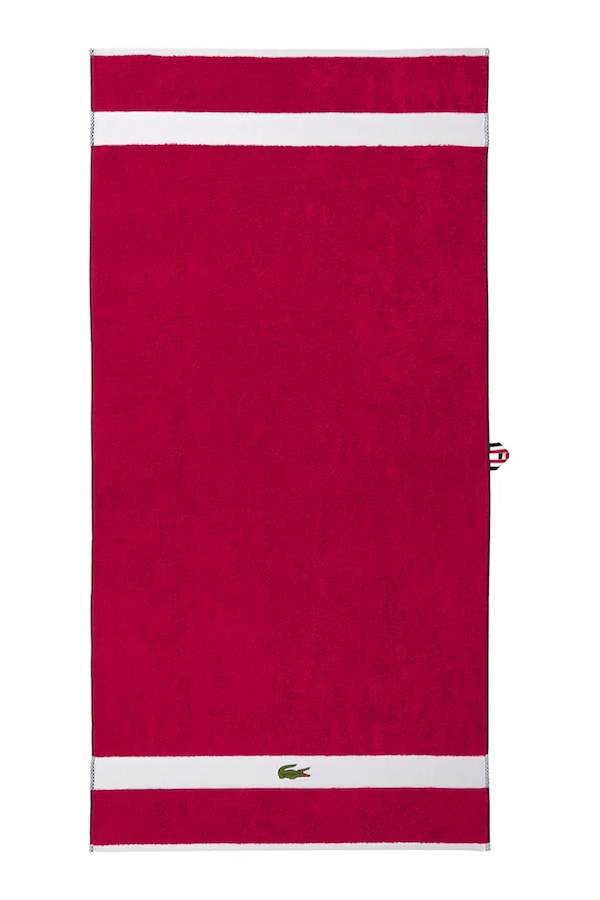 Великий бавовняний рушник Lacoste LCASUAL Bigarreau 90 x 150 cm колір фіолетовий фото 2
