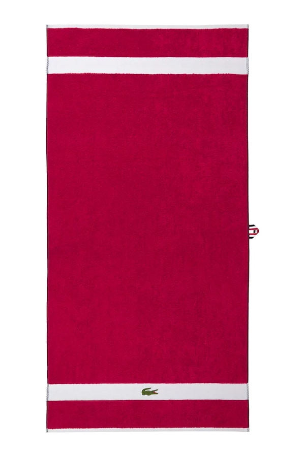 Средний хлопковый полотенце Lacoste LCASUAL Bigarreau 70 x 140 cm цвет фиолетовый