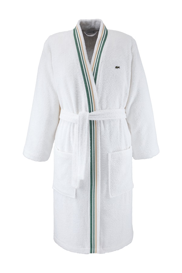 Халат бавовняний Lacoste LSCORE Blanc XL колір білий