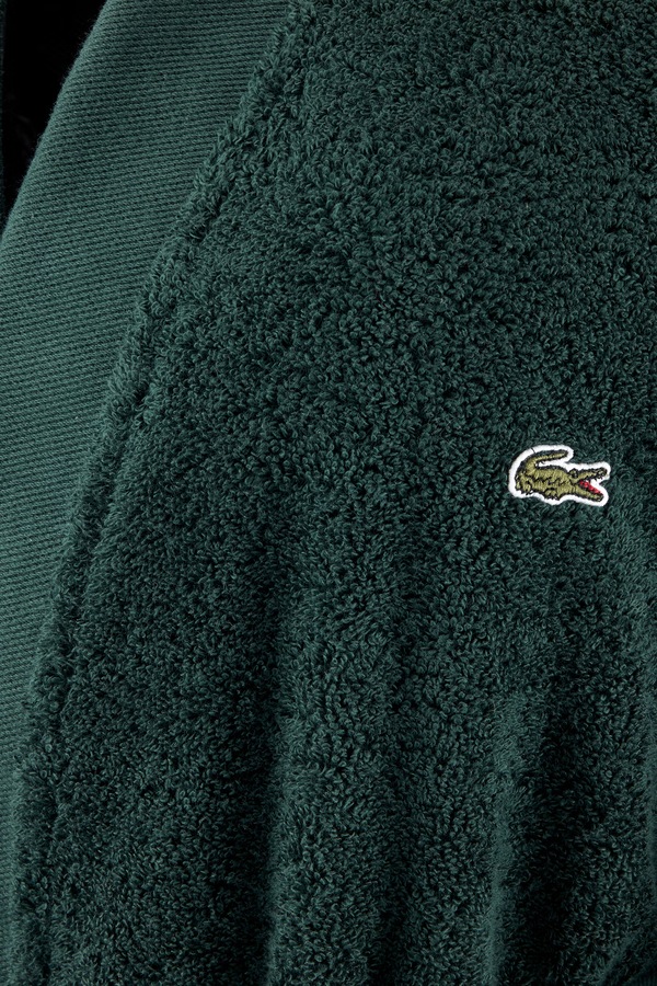 Халат бавовняний Lacoste LBLASON Vert L колір зелений фото 3