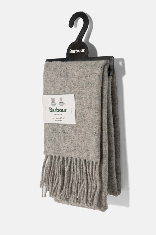 Шарф женский шерстяной Barbour цвет серый фото 2