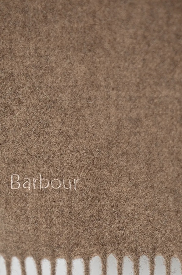 Шарф жіночий вовняний Barbour колір бежевий фото 2
