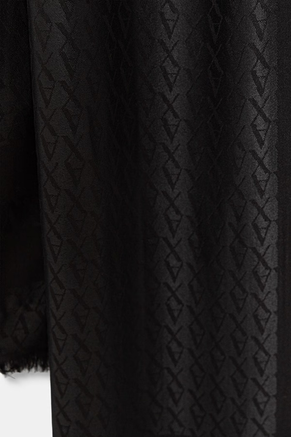 Шаль жіноча з віскози Armani Exchange колір чорний