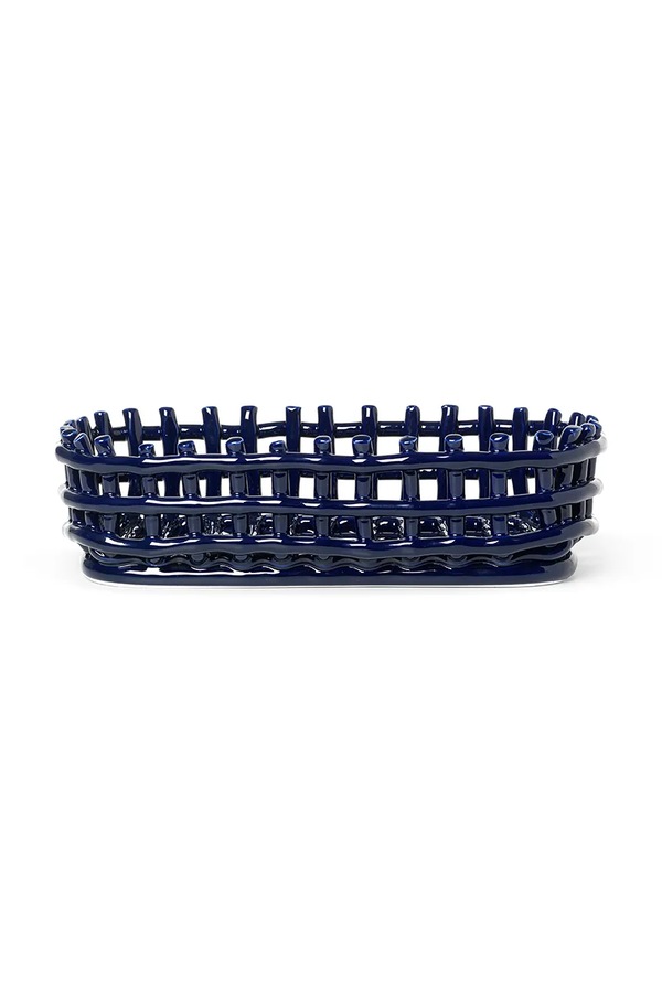 Кошик для фруктів Ferm Living Ceramic Basket колір синій фото 2