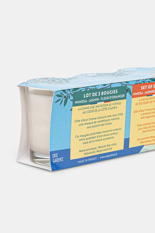 Набір ароматичних свічок Aqui d'Aia Candles x Côte 3 x 75 g 3-pack