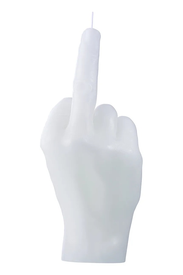Свічка декоративна CandleHand F*ck you 380 g колір білий фото 2